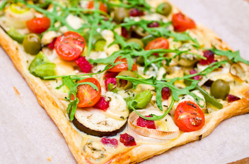Tart with vegetables