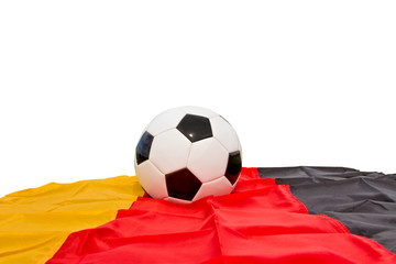Deutschlandflagge und Fußball