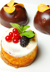 three sweet cakes
