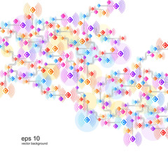 Multicolor techno background