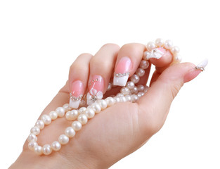 nail extension beautiful manicure