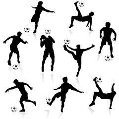 Football Players Silhouettes