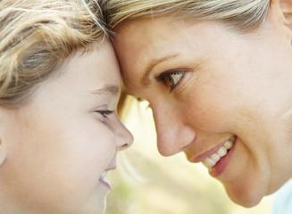 Mother with young daughter