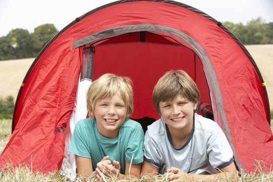 Young Boys On Camping Trip