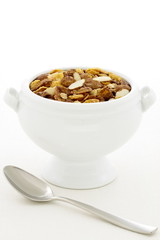 delicious healthy chocolate muesli or granola