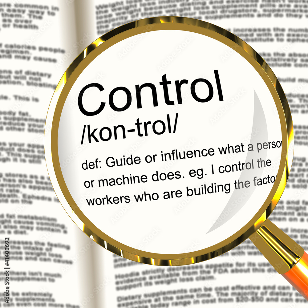 Poster control definition magnifier showing remote operation or control