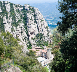 Naklejka premium Monastery of Montserrat. Catalonia. Spain
