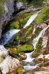 Naklejka na ściany i meble Wodospad, Alpy Julijskie