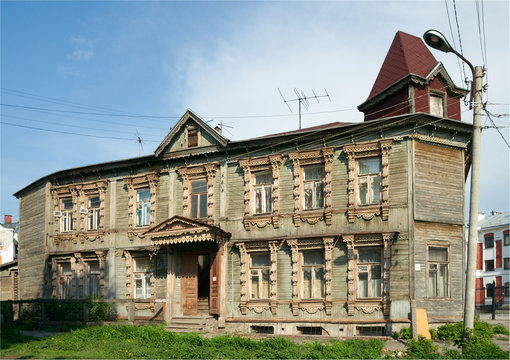 house on one of streets in Ryazan
