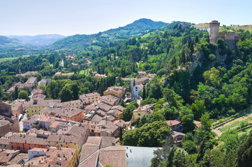 Panoramic view of Brisighella. Emilia-Romagna. Italy.