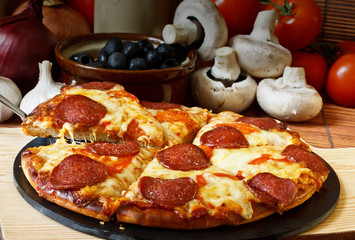 Pepperoni Pizza home made