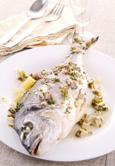grilled sea bream