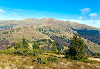 Fototapeta premium Morning autumn mountain landscape
