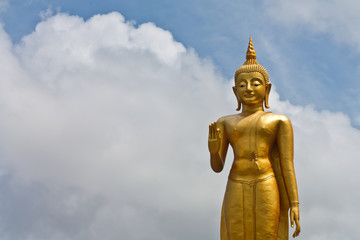 Fototapeta na wymiar Standing Buddha statue