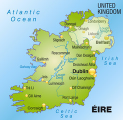 Übersichtskarte von Irland und Nordirland