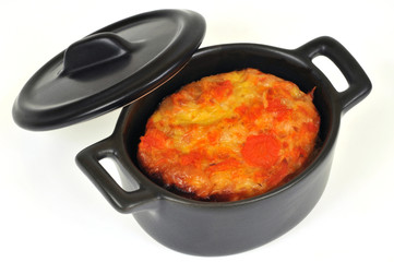 Flan de carottes en cocotte