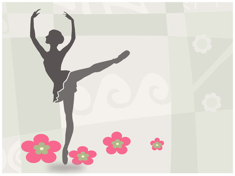 Ballet dance invitation card