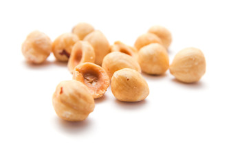 shelled cleaned hazelnuts