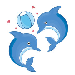 Cute Dolphin - Vector