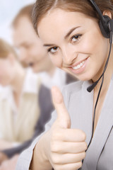 Closeup of a female customer service representative - 41412833