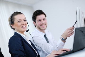 business people group working in customer and helpdesk office