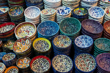 Bowls at turkish bazaar