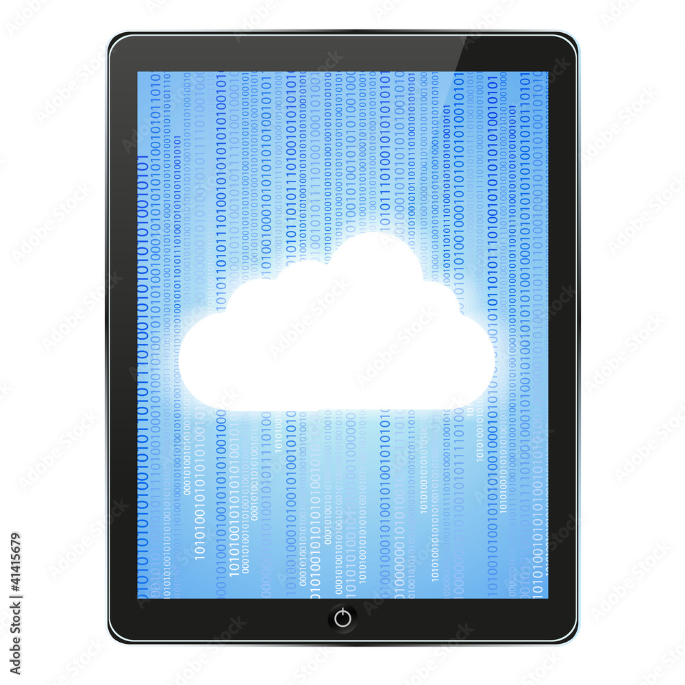 Poster vector realistic computer tablet isolated on white. eps10