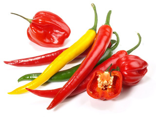 Chilis in verschiedenen Farben