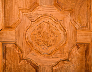 The Carving wood of door pattern thai style