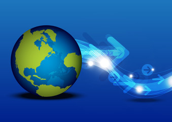 global communication technology concept