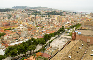 Fototapeta na wymiar Cagliari, widok z okolicy Villanova