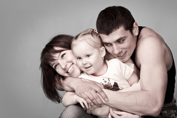 three people in studio