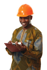 African man working
