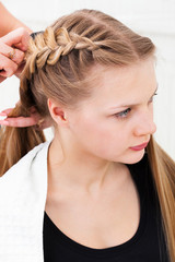 Naklejka premium Hair styling
