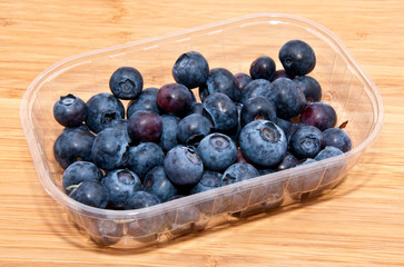 Box with blueberries