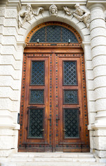 Ancient wooden door design