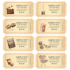 Fototapeta premium Vintage Movie Ticket