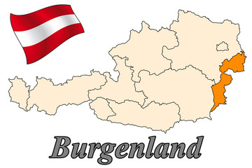 Burgenland Karte - Österreich