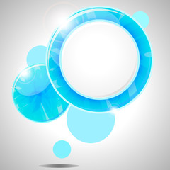 Shiny blue speech bubble