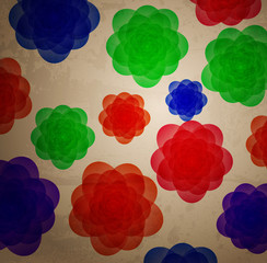 Abstract Invitation vintage floral background.