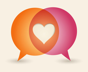 love print background. Concept speech bubbles