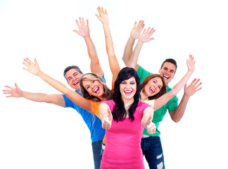 Group of happy people.