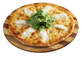 Pizza with meat chicken