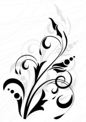 floral background with decorative branch