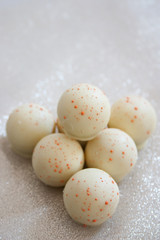 white chocolate balls