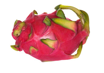bright dragon fruit isolated on white