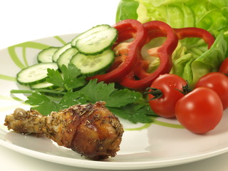 Dietary dinner, isolated