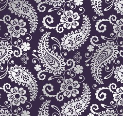 traditional paisley floral pattern , textile , Rajasthan, India