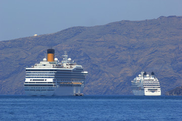 Santorini view (Greece) - travel background