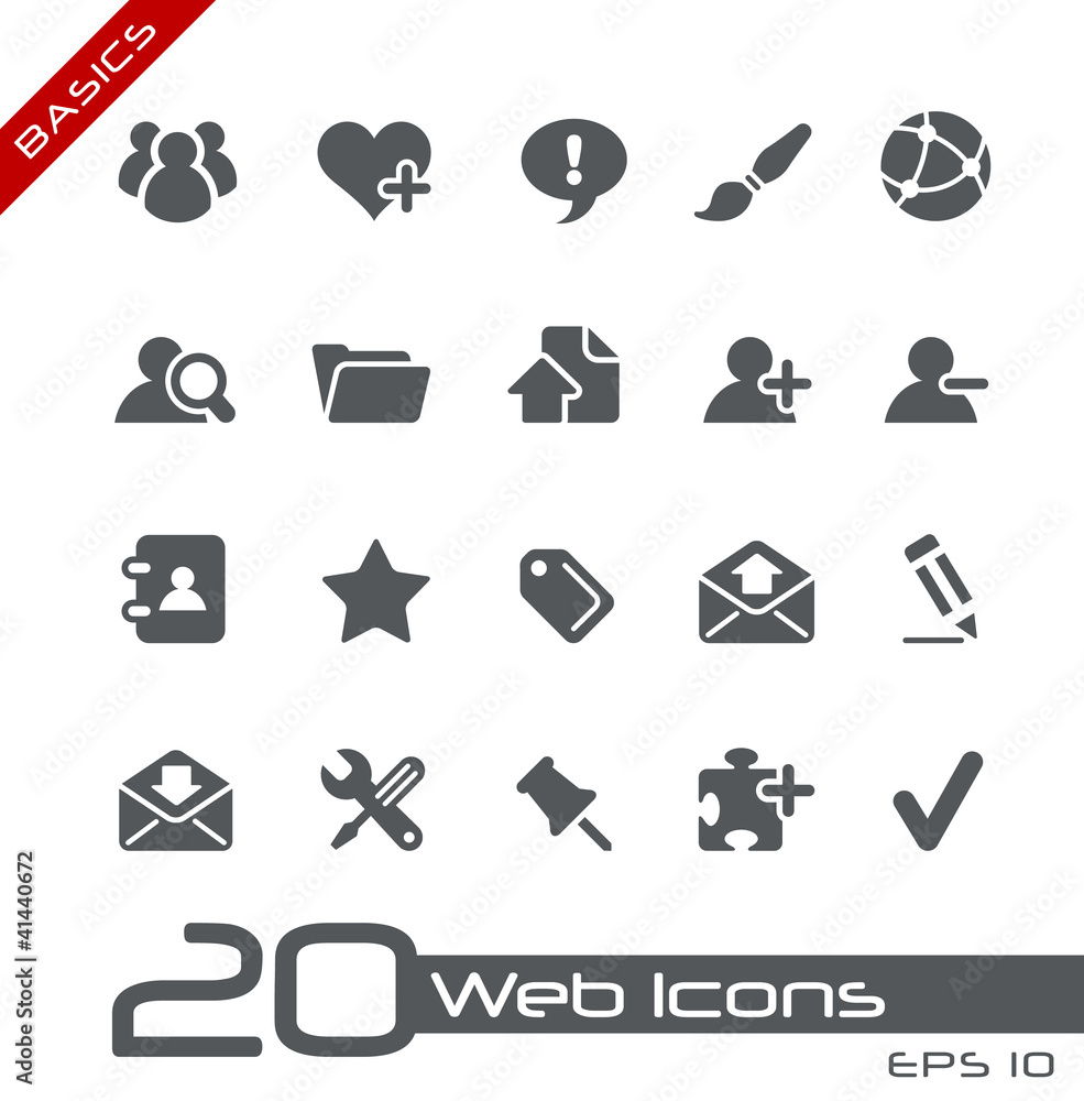 Poster web icons // basics